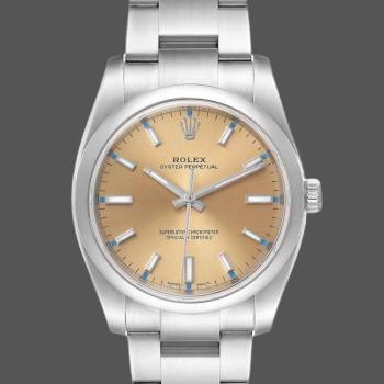 Rolex Oyster Perpetual 114200 White Grape Index Dial 34mm Unisex watch (w15326823)