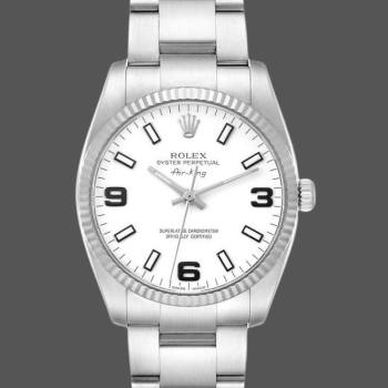 Rolex Oyster Perpetual Air-King 114234 White Arabic Dial 34mm Unisex Watch (w15326859)