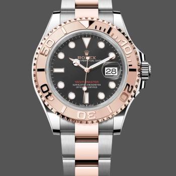 Rolex Yacht-Master 126621-0002 EverRose Gold Black Dial 40MM Mens Watch (w15326899)