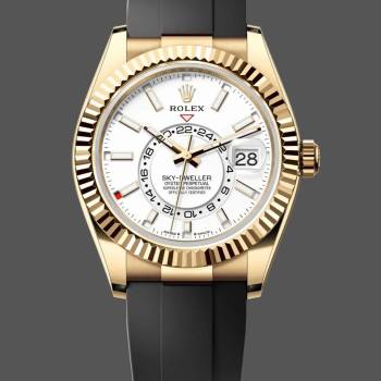Rolex Sky Dweller m336238 0003 Yellow Gold White Dial 42mm Mens Watch (w15326907)