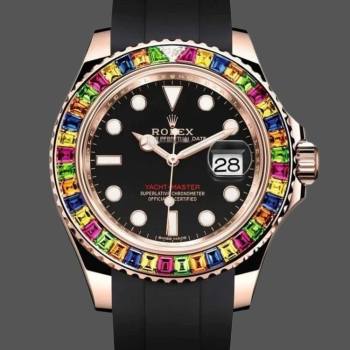 Rolex Yacht-Master 116695 Black Rubber Strap Black Dial 40MM Mens Watch (w15326930)