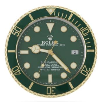 Rolex Submariner Green & Gold Wall Clock (w21930391)