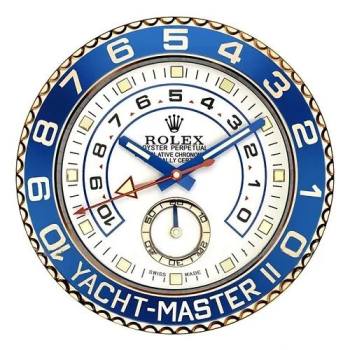 Rolex Yacht Master ll Gold & Blue Wall Clock (w21984007)