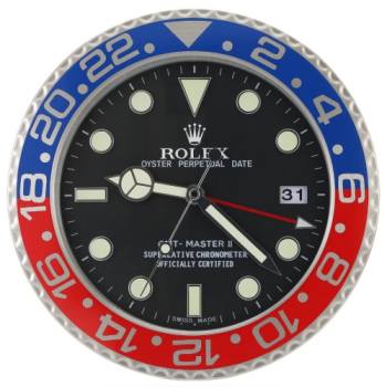 Rolex GMT Master Blue and Red Wall Clock (w21984418)