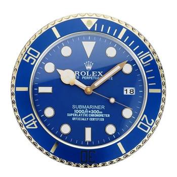 Rolex Submariner Blue & Gold Wall Clock (w21984419)