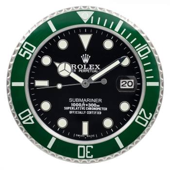 Rolex Submariner Green & Black Wall Clock (w21984420)