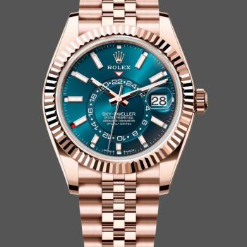 Rolex Sky Dweller 42 Everose Gold Blue Green Dial m336935 0005 Men Watch (w22066671)