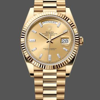 Rolex Day Date 40 Yellow Gold Champagne Dial m228238 0005 (w22066682)