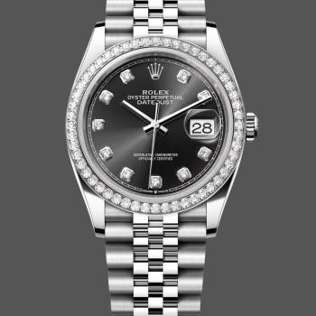 Rolex Datejust Stainless Steel 126284RBR 0019 Black Diamond Jubilee (w22083723)