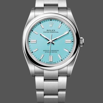 Rolex Men Oyster Perpetual 41 Turquoise Dial m124300 0006 Men Watch (w22083814)