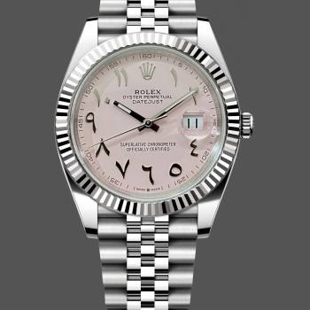 Rolex Datejust Middle Eastern Digital Pink Dial Fluted Bezel M126234 (w22086297)