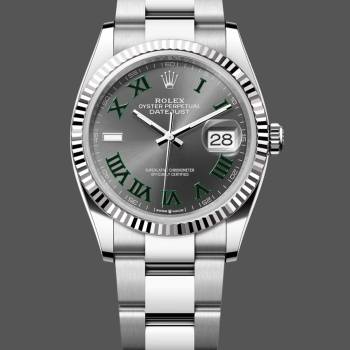 Rolex Datejust 36 Wimbledon Dial Midsize M126234 0046 Luxury Unisex Watch (w22106518)