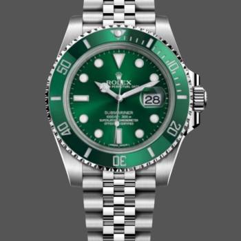 Rolex Submariner 116610LV Jubilee Bracelet 40mm Green Dial Men Diver (w22118739)