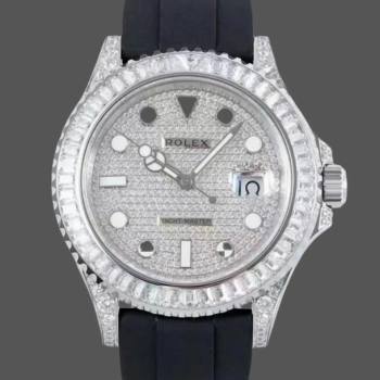 Rolex Yacht Master 226679TBR White Gold 42mm Baguette Diamond Watch (w22118751)