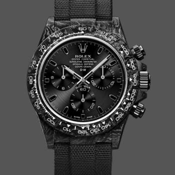 Rolex Daytona DIW Black Carbon Case Black Dial Nylon Strap 40mm Limited Edition (w22118765)