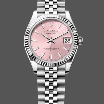 Rolex Datejust 31 Stainless Steel and White Gold Pink Dial M278274 0014 Women Watch (w22130478)