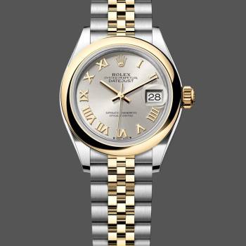 Rolex Lady-Datejust 279163-0005 Silver Roman Dial Watch (w26654558)