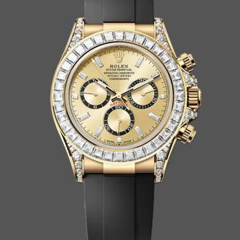 Clone Rolex Daytona 126538TBR-0004 Gold Dial & Oysterflex Strap (w26670181)