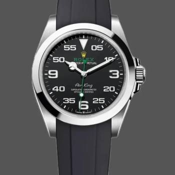 1:1 Clone Rolex Air-King 126900 0001 Black Dial Rubber Strap (w26672215)