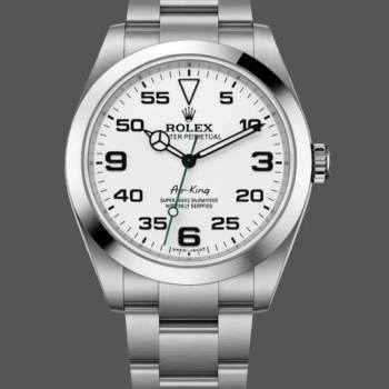 Rolex Air-King 126900 1:1 Clone White Dial Oyster Bracelet (w26672221)