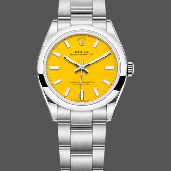 Rolex Oyster Perpetual 31mm 277200 Yellow Dial Watch (w26672225)
