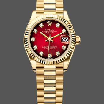 Rolex Datejust 278278-0049 Red Ombre Dial 31 President Strap