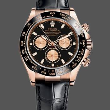 Rolex Cosmograph Daytona 116515 Leather strap Black Dial 40mm Mens Watch (w15325463)