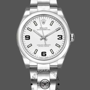 Rolex Oyster Perpetual Air-King 114200 White Dial 34mm Automatic Unisex watch (w15325473)