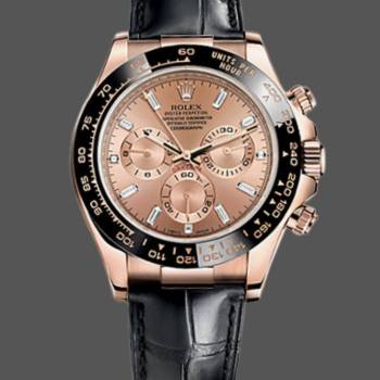 Rolex Cosmograph Daytona 116515LN Leather strap Pink Dial 40mm Mens Watch (w15325476)