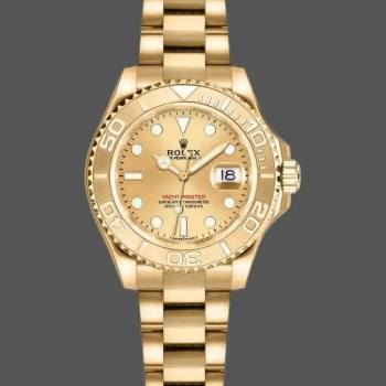 Rolex Yacht-Master 169628 Yellow Gold Champagne Dial 29mm Lady Watch (w15325479)