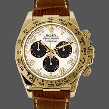 Rolex Daytona 116518 Ivory Dial Brown Leather Strap 40mm Mens Watch (w15325513)