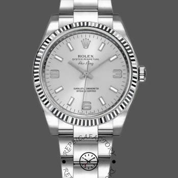 Rolex Oyster Perpetual Air-King 114234 Silver Dial 34mm Unisex Watch (w15325522)