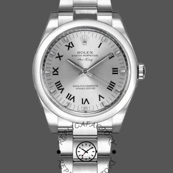 Rolex Oyster Perpetual Air-King 114200 Silver Dial 34mm Unisex watch (w15325525)