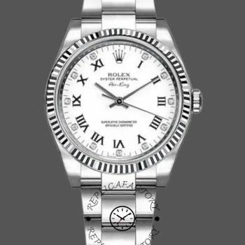 Rolex Oyster Perpetual Air-King 114234 White Diamond Dial 34mm Unisex Watch (w15325526)