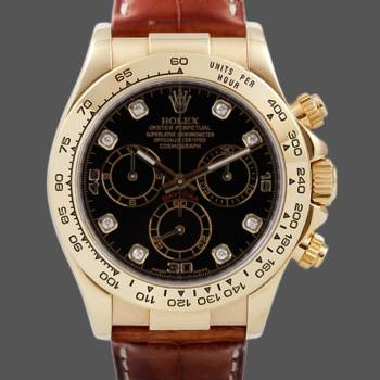Rolex Cosmograph Daytona 116518 Black Dial 40mm Mens Watch (w15325528)