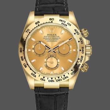 Rolex Cosmograph Daytona 116518 Champagne Dial Yellow Gold Bezel 40mm Mens Watch (w15325529)