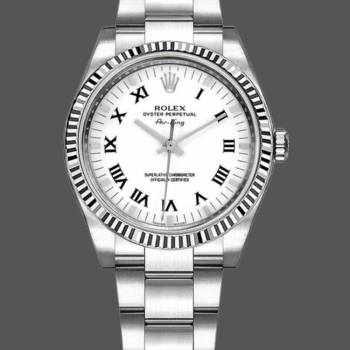 Rolex Oyster Perpetual Air-King 114234 White Dial 34mm Unisex Watch (w15325535)