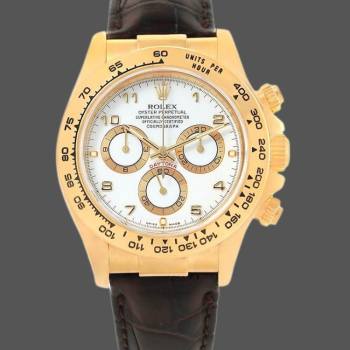 Rolex Daytona 116518 Yellow Gold White Dial 40mm Mens Watch (w15325542)