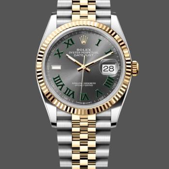 Rolex Datejust Two-Tone Steel Yellow Gold Fluted Bezel m126233 0035 36mm Unisex Watch (w15325544)