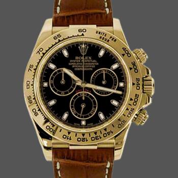 Rolex Cosmograph Daytona 116518 Brown Leather Strap 40mm Mens Watch (w15325552)
