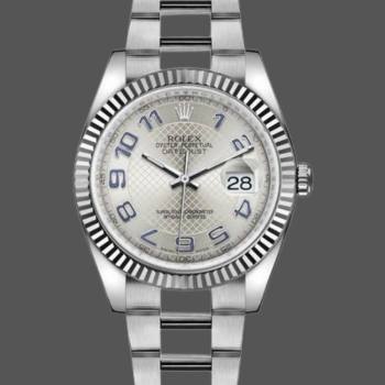 Rolex Datejust 116234 Silver Dial Fluted Bezel 36mm Unisex Watch (w15325553)