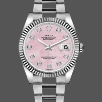 Rolex Datejust 116234 Mother of Pearl Pink Diamond Dial 36mm Lady Watch (w15325554)