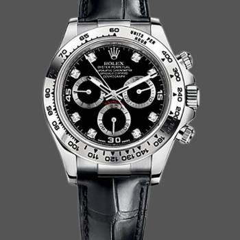 Rolex Daytona 116519 Black Diamonds Dial 40mm Mens Watch (w15325559)