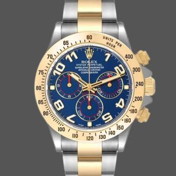 Rolex Daytona 116523 Steel Yellow Gold Blue Racing Dial 40mm Mens Watch (w15325584)
