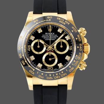 Rolex Daytona 116518LN Yellow Gold Black Diamond Dial 40mm Mens Watch (w15325588)