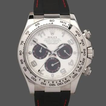 Rolex Daytona 116519 Panda Dial Black Rubber Strap 40mm Mens Watch (w15325604)