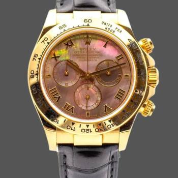Rolex Daytona 116518 Black MOP Roman Dial 40mm Mens Watch (w15325609)