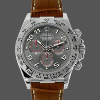Rolex Daytona 116519 Grey Dial Brown Leather strap 40mm Mens Watch (w15325612)
