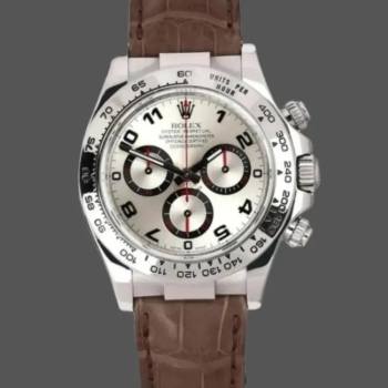 Rolex Daytona 116519 White Gold Racing Dial Brown Leather strap 40mm Mens Watch (w15325618)