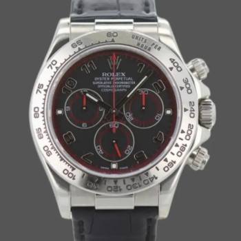 Rolex Daytona 116519 Black Racing Dial Leather strap 40mm Mens Watch (w15325619)